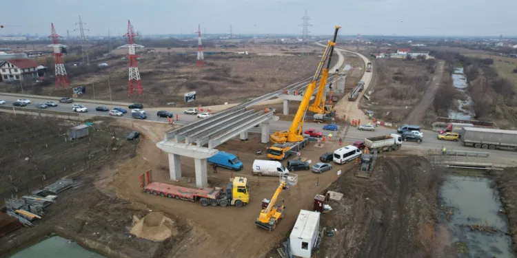 Progres accelerat pe șantierul Centurii Sud Timișoara